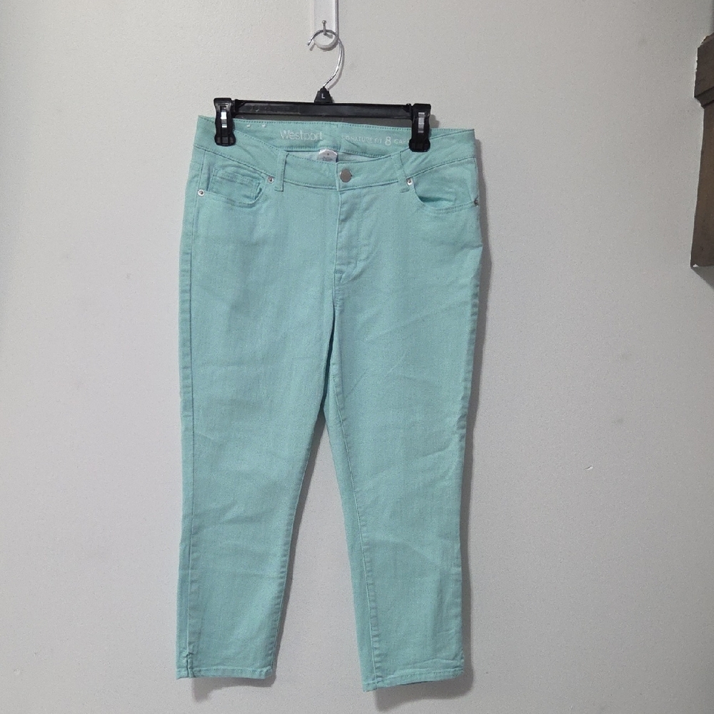 Westport Light Teal Capri Pants